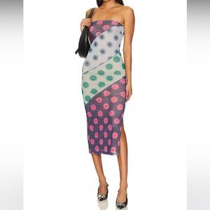 MIAOU Lila dress in polka dot patchwork